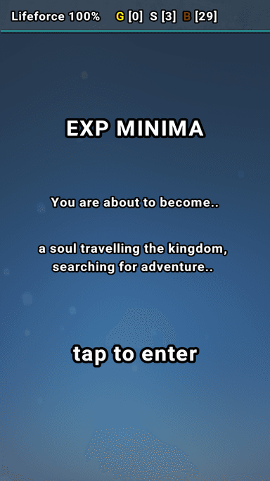Exp Minima Screenshot - Title
