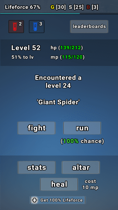 Exp Minima Screenshot - Spider Encounter
