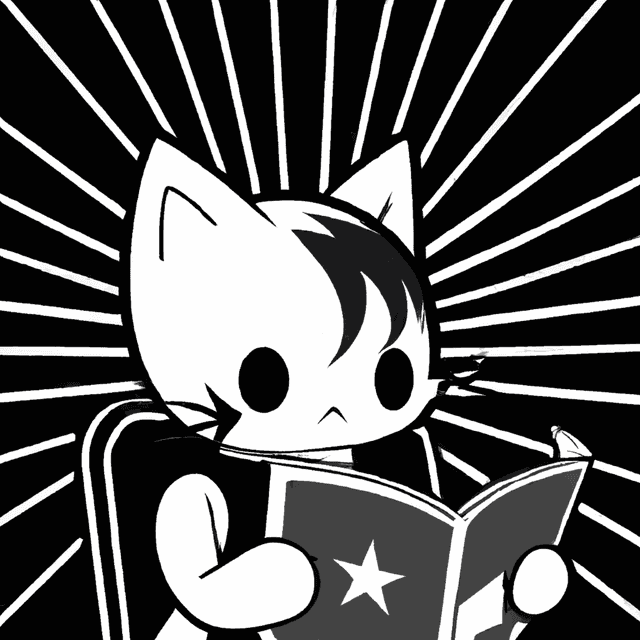 Reading Cat Graphic
